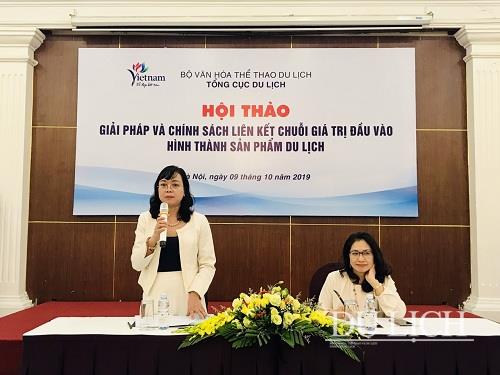 Phó Tổng cục trưởng TCDL Nguyễn Thị Thanh Hương phát biểu tại hội thảo